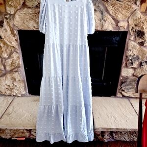 Elegant Light Blue High Low Dress